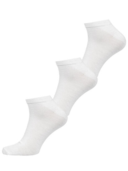 Calzini fantasmini da uomo bianco Bolf N3101-3P 3 PACK