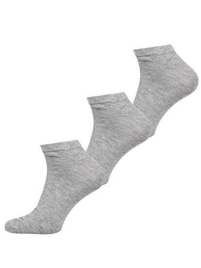 Calzini fantasmini da uomo grigio Bolf N3101-3P 3 PACK