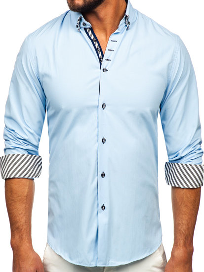 Camicia a manica lunga celeste Bolf 3762