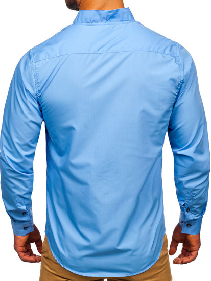 Camicia a manica lunga da uomo azzurro chiara Bolf 5720