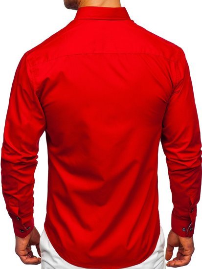 Camicia a manica lunga da uomo rossa Bolf 20719