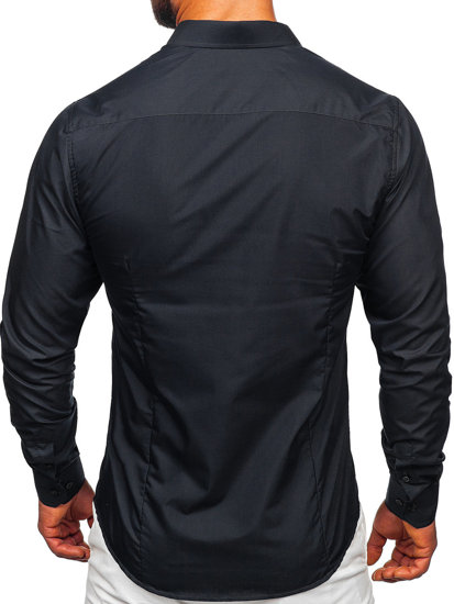 Camicia elegante a manica lunga da uomo grafite Bolf 1703