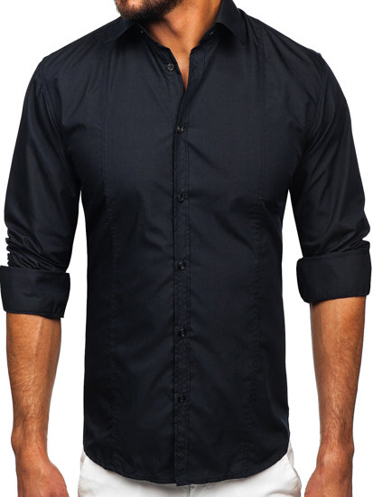 Camicia elegante a manica lunga da uomo grafite Bolf 6944