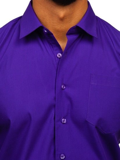 Camicia elegante a manica lunga da uomo viola Bolf 0003