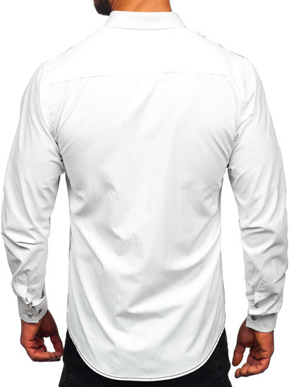 Camicia elegante a maniche lunghe da uomo bianca Bolf 22732