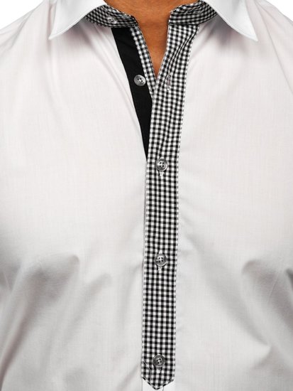 Camicia elegante a maniche lunghe da uomo bianca Bolf 6873