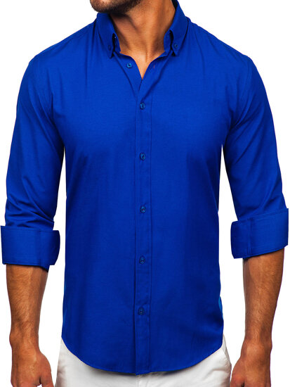 Camicia elegante a maniche lunghe da uomo bluette Bolf 5821-1