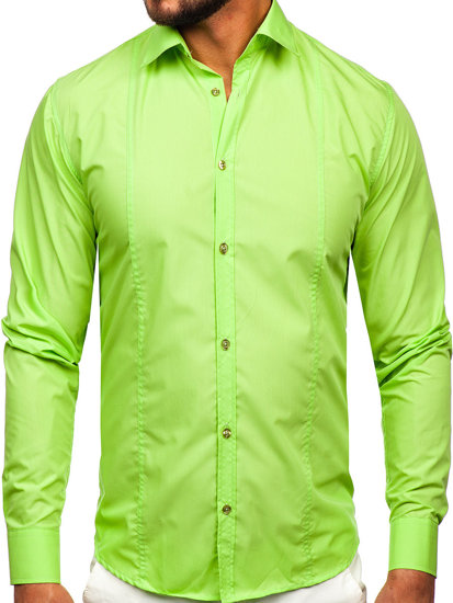 Camicia elegante a maniche lunghe da uomo celadon Bolf 6944