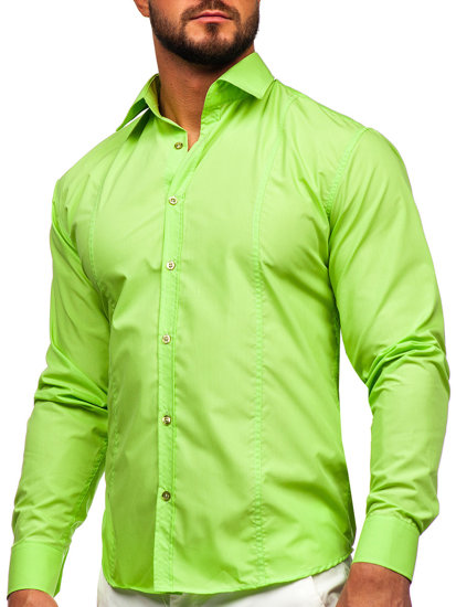 Camicia elegante a maniche lunghe da uomo celadon Bolf 6944