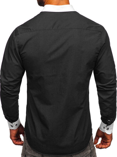 Camicia elegante a maniche lunghe da uomo grafite Bolf 21750