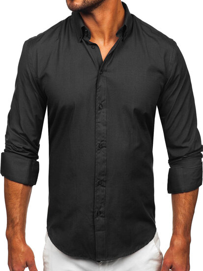 Camicia elegante a maniche lunghe da uomo grafite Bolf 5821-1