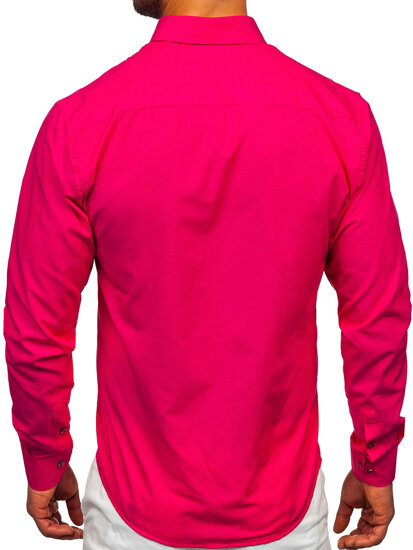 Camicia elegante a maniche lunghe da uomo rosa Bolf 5821-1