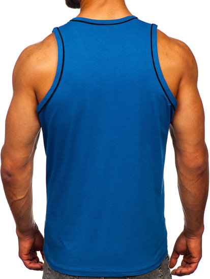 Canotta Bodybuilding azzurra Bolf 14276