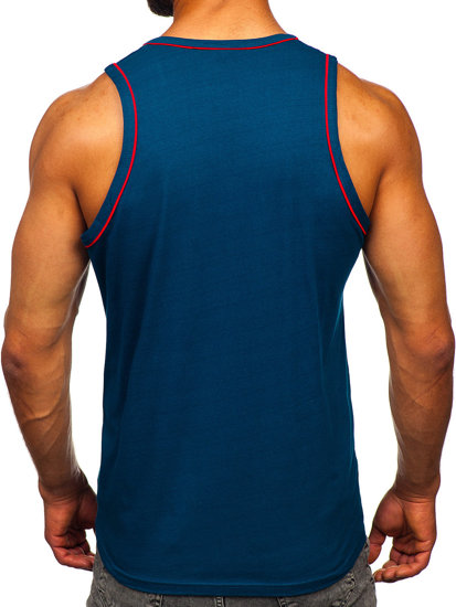 Canotta Bodybuilding azzurro scura Bolf 14276