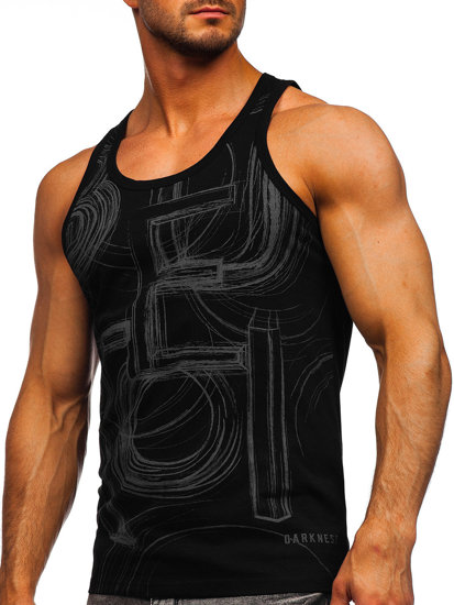 Canotta Bodybuilding con stampa nera Bolf 14846