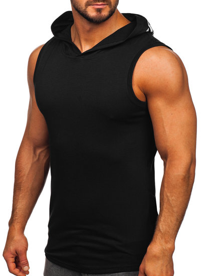 Canotta tank top con stampa da uomo nera Bolf 2537