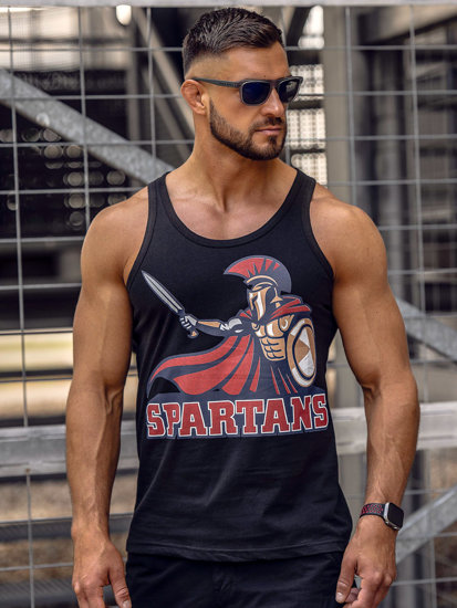 Canotta tank top con stampa nera Bolf 143025A