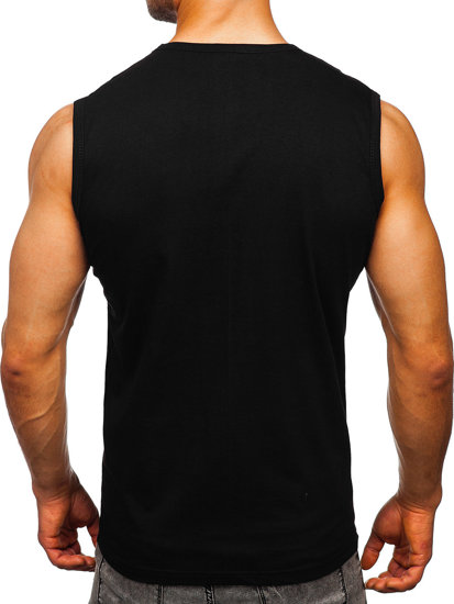 Canotta tank top con stampa nera Bolf 14807