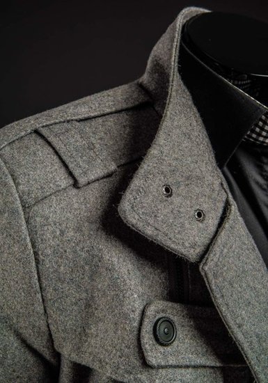 Cappotto da uomo grigio Bolf 8857B