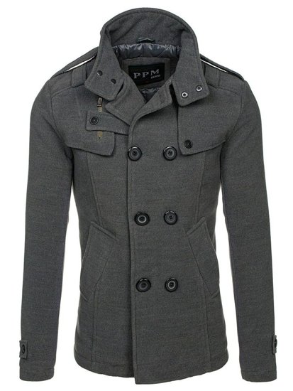 Cappotto da uomo grigio Bolf 8857B