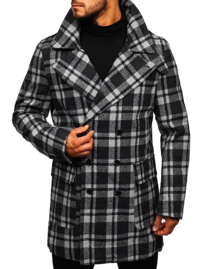 Cappotto invernale da uomo grigio Bolf 1115