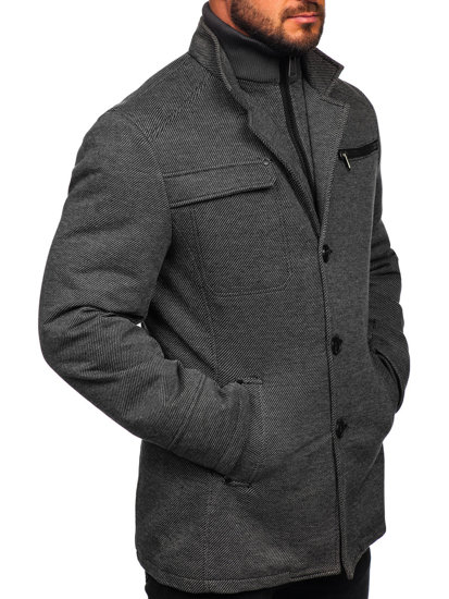 Cappotto invernale da uomo grigio Bolf 1977A