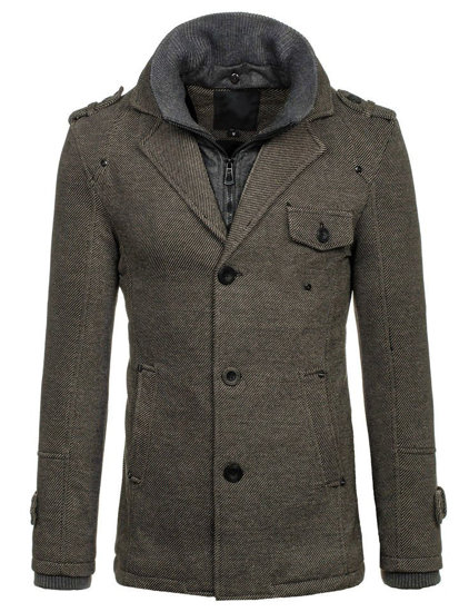 Cappotto invernale da uomo grigio Bolf 88801