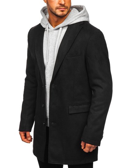 Cappotto invernale da uomo nero Bolf 1047C