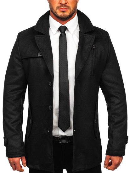 Cappotto invernale da uomo nero Bolf 3127