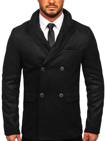 Cappotto invernale da uomo nero Bolf 79B3