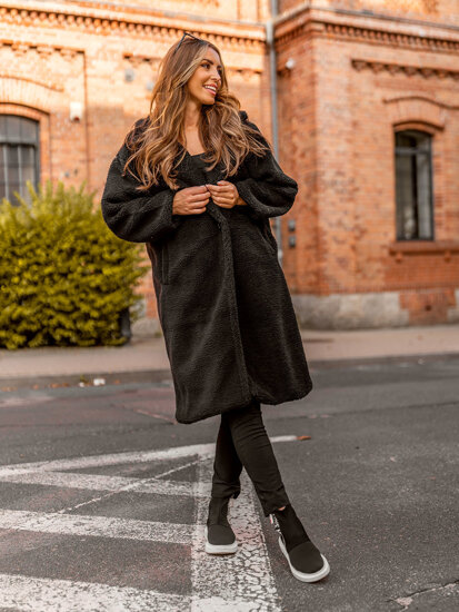 Cappotto invernale lungo isolato da donna nero Bolf AN105