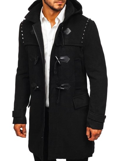 Cappotto invernale tipo montgomery da uomo nero Bolf 88870