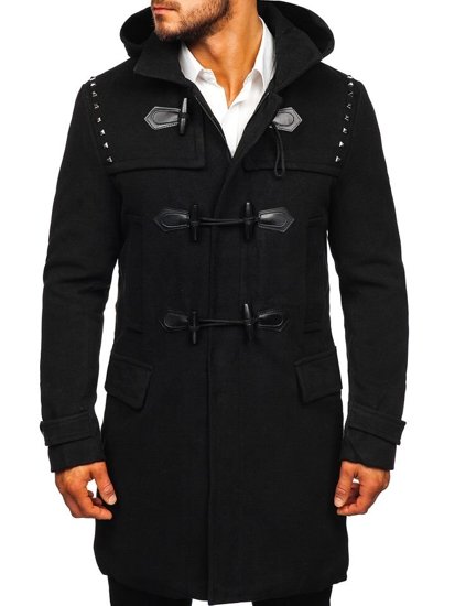 Cappotto invernale tipo montgomery da uomo nero Bolf 88870