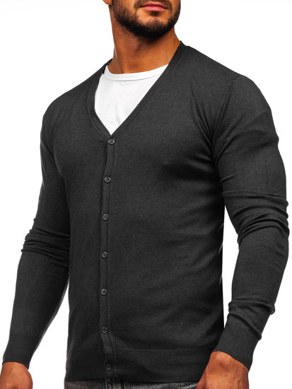 Cardigan da uomo grafite Bolf YY06