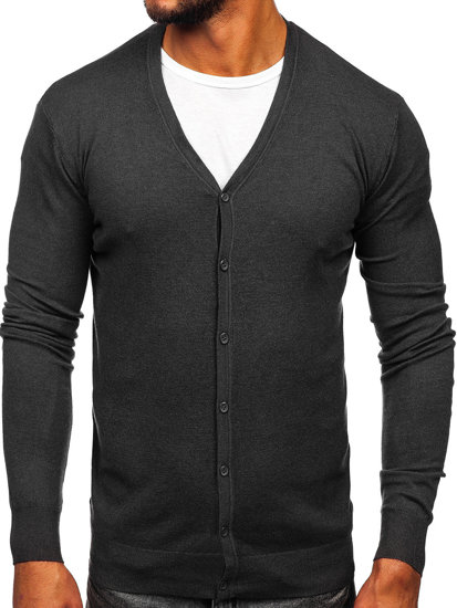 Cardigan da uomo grafite Bolf YY06