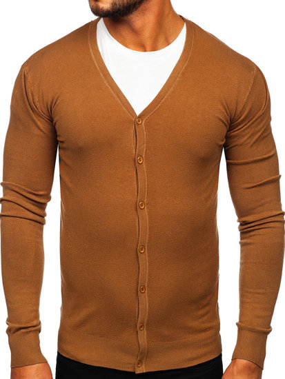 Cardigan da uomo marrone Bolf YY06