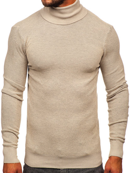 Dolcevita da uomo beige Bolf W2-20125