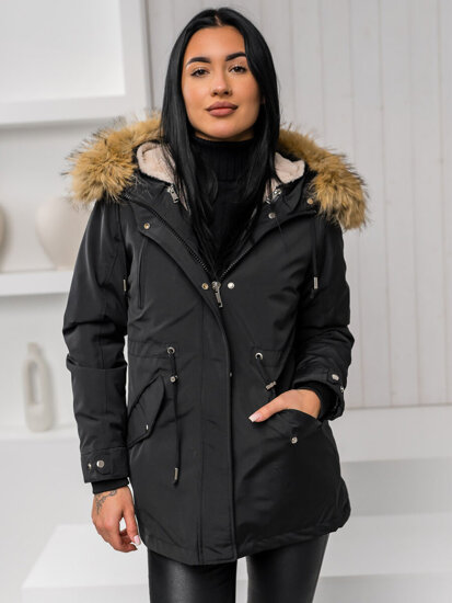 Donna 2 in 1 Parka invernale con cappuccio Nero Bolf 16M9199A1