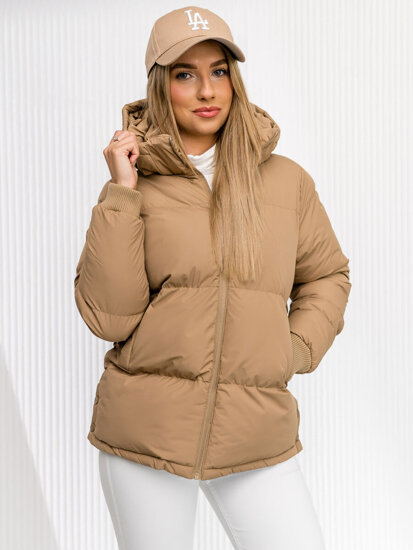 Donna Giacca invernale trapuntata con cappuccio Marrone Bolf 5M3169