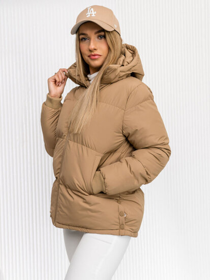 Donna Giacca invernale trapuntata con cappuccio Marrone Bolf 5M3169