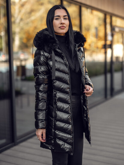 Donna Giacca invernale trapuntata con cappuccio Nero Bolf 5M3139A