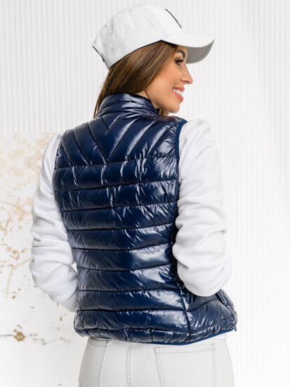 Donna Gilet trapuntato Blu scuro Bolf R0107AA1