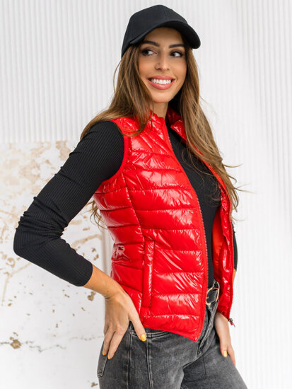 Donna Gilet trapuntato Rosso Bolf R0107AA1