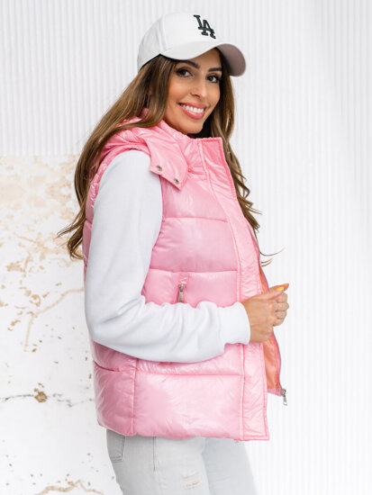 Donna Gilet trapuntato con cappuccio Rosa chiaro Bolf SW025A1