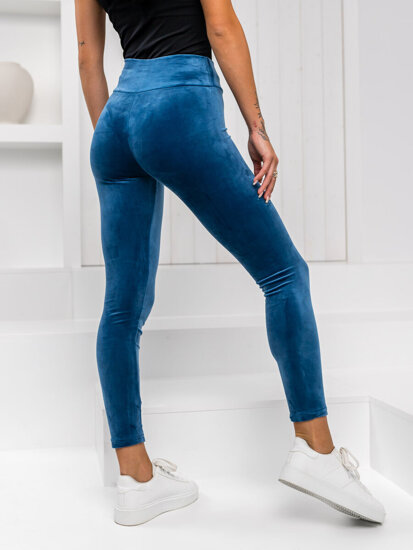 Donna Leggings in velluto Blu Bolf W5231