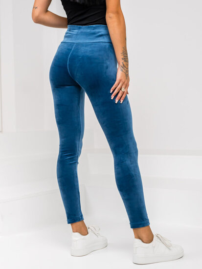 Donna Leggings in velluto Blu Bolf W5232