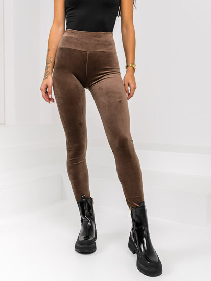 Donna Leggings in velluto Cioccolato Bolf W5232