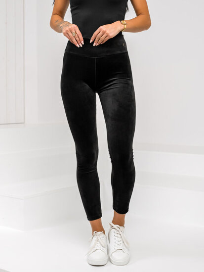 Donna Leggings in velluto Nero Bolf W5231