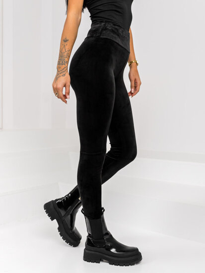 Donna Leggings in velluto Nero Bolf W5232