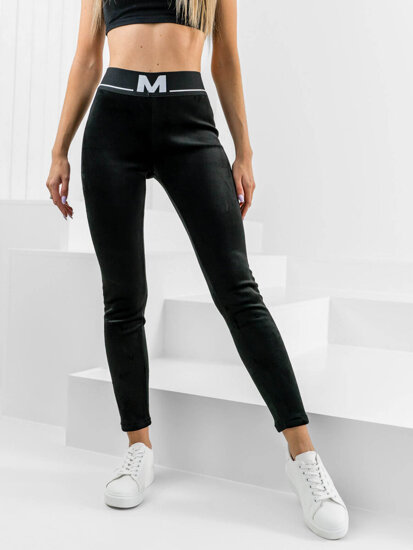 Donna Leggings in velluto Nero Bolf W7688A